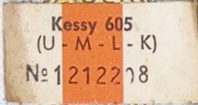 Akkord Kessy 605 Typenschild