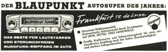 Werbeung für Blaupunkt Frankfurt Tr de Luxe