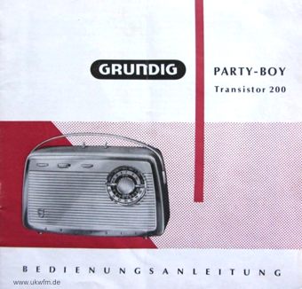 Grundig PartyBoy Transistor 200 Bedienungsanleitung